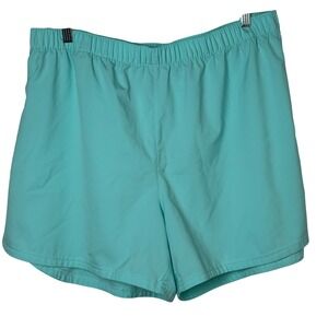 Columbia PFG Womens Shorts Teal Aqua Size 3X Elastic Waist Fishing Outdoor